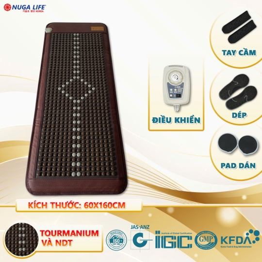 NỆM ĐÁ NÓNG NUGA  KÍCH THƯỚC 60X160CM