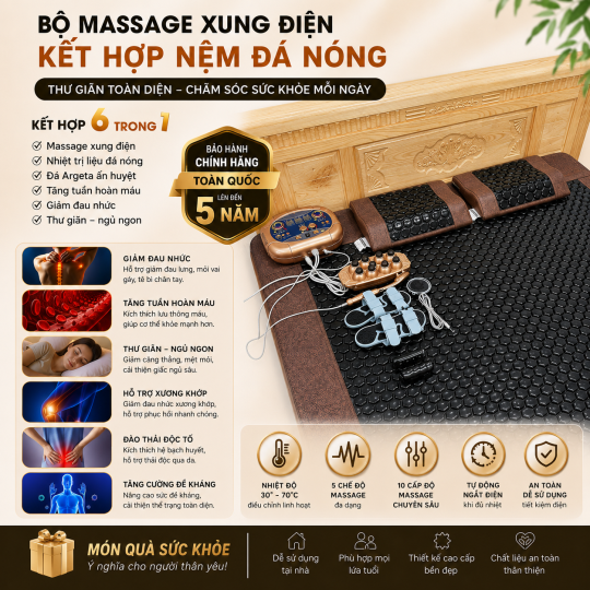 NỆM ĐÔI ARGETA KÍCH THƯỚC 1M6X2M