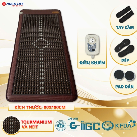 NỆM ĐÁ NÓNG NUGA  KÍCH THƯỚC 80X180CM